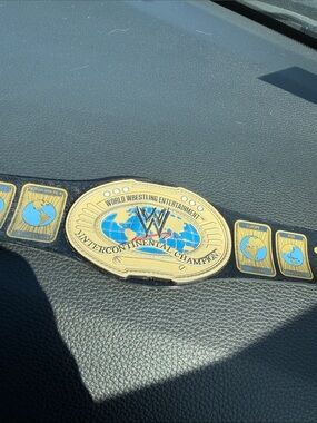 WWE Gold and Blue Intercontinental Championship Toy Belt